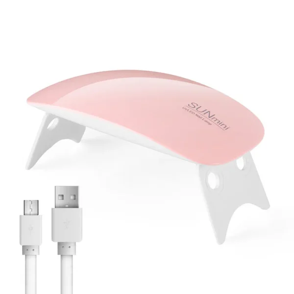 6W Mini Nail Dryer LED UV Light Portable Home Manicure Lamp With USB Cable for Gel Based Manicuring Nail Tool - Image 4