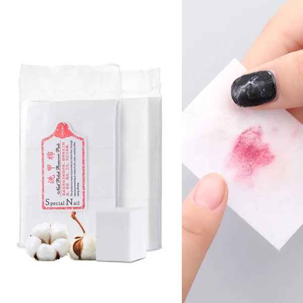 400Pcs Nail Cotton Polish Remover Gel Clean Manicure Napkins Pedicure Lint-Free Wipes Cleaner Paper Pads Varnish Tool - Image 2