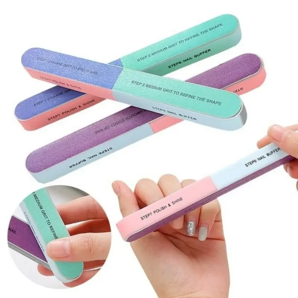 Nail polish buffer Nail Art Sanding Files Buffer Block Manicure Pedicure Tools Sand Surface Sponge Nail File - Image 4