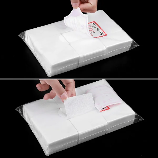 400Pcs Nail Cotton Polish Remover Gel Clean Manicure Napkins Pedicure Lint-Free Wipes Cleaner Paper Pads Varnish Tool - Image 3