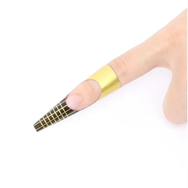 100pcs Nail Art Form French Acrylic UV Nail Gel Tips Extension Forms Guide Stickers Nail Building Gel Curl Forms Mold Manicure - Image 5