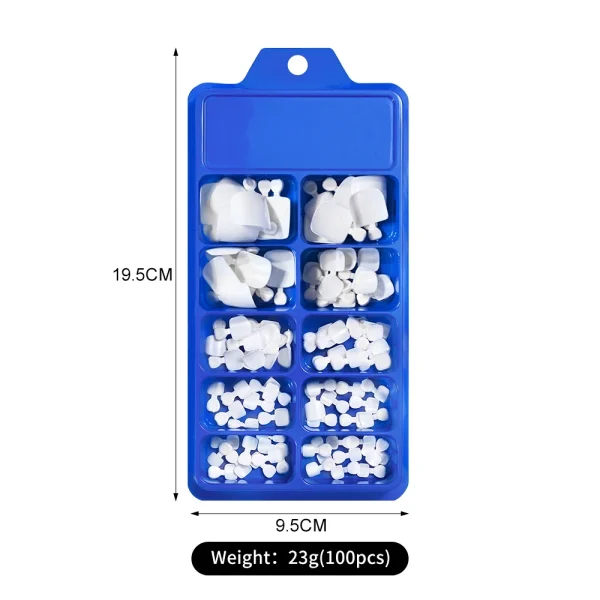 100PCS Short Square False Toenail Tips Full Cover White Artificial Fake Toenail Acrylic Foot Nail Art Tip Press on Toe Extension - Image 6