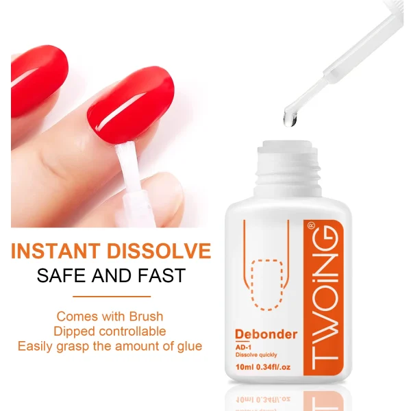 10ml Debonder Glues For Removeing False Nails Rhinestone Remover Tools, Manicure Accessories Fast Dissolve Liquid Nail Art Tool - Image 5