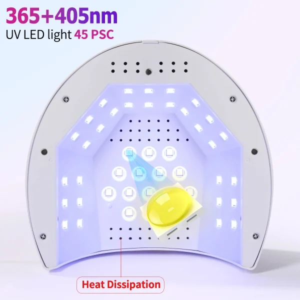 Sun2C Nail Lamp 48W Gel Polish Dryer Pedicure Light Manicure Lamp Nail Art Gel Dryer Machine LED UV Nail Lamp No Black Handed - Image 4