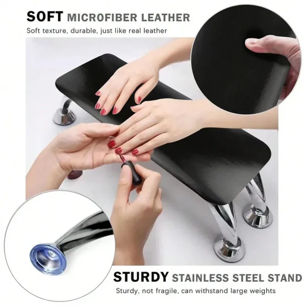 Pillow Microfiber leather manicure hand pad Removable and washable Light luxury hand pillow Nail special - Image 2