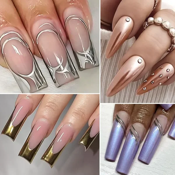 Mtssii 8ml Metallic Painting Nail Gel Polish Gold Silver Creative Elastic Nail Gel for PaintingDrawing Magic Mirror Gel Varnish - Image 6