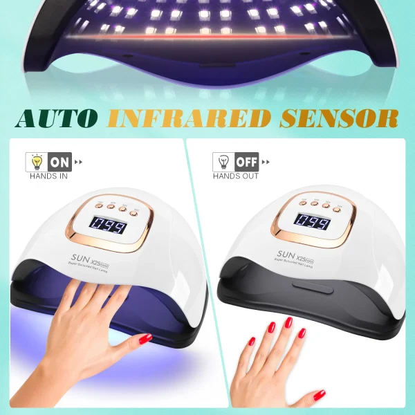 380W 81LEDS UV LED Nail Lamp Nail Dryer for Gel Polish 4 Setting Timers UV Nail Lamp Professional Nail Light Automatic Sensor - Image 5