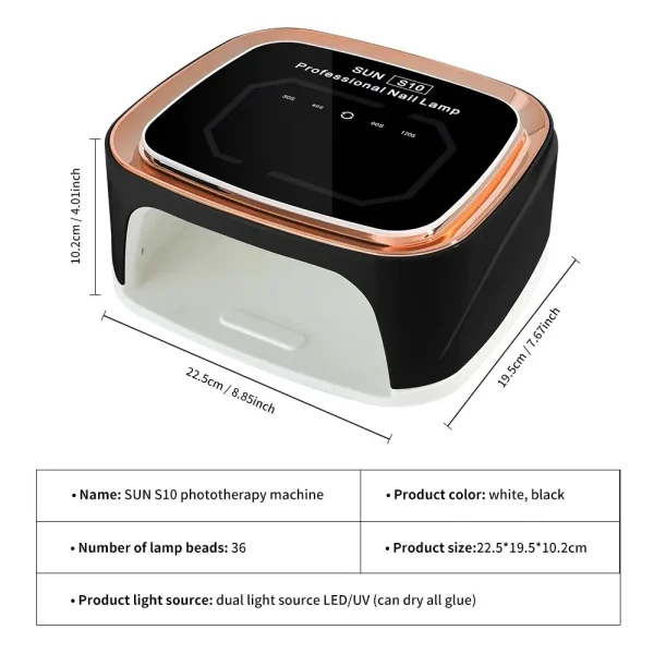 Professional Rechargeable Nail UV LED Lamp Dryer HD Display Smart Wireless Nail Drying Lamp for Fast Dry Curing All Polish Gel - Image 6