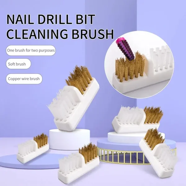 Copper Wire Cleaning Brush Grinding Head Cleaner Electric Sander Soft and Hard Hair Dust Nail Art Tool - Image 4