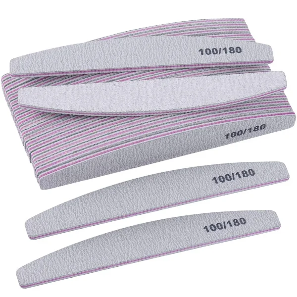 5Pcs/Lot Nail File Mix Color Limas 80/100 Grit Professional Sandpaper Cuticle Remover Buffer Files Manicure Tool Set - Image 5
