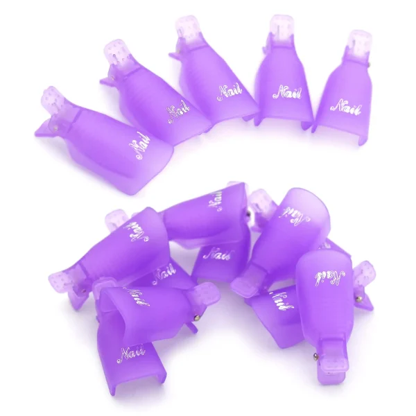 LULAA 10Pcs/16Pcs Plastic Nail Art Soak Off Cap Clip UV Gel Polish Remover Wrap Tool for Fingernail Removal Soak Off Clips - Image 5
