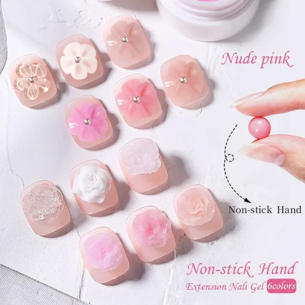 LILYCUTE 8ML Milky White Non-Stick Hand Extension Gel Nail Polish 3D Shaping/Sculpting/Carving UV/LED Gel Soak Off Quick Buildin - Image 3