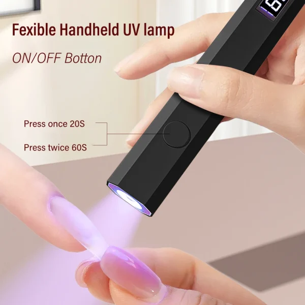 YIKOOLIN Portable Nail Dryer Machine USB Mini Nail Dryer Lamp UV LED Nail Light for Curing All Nail Gel Nail Lamp Home Salon Too - Image 2