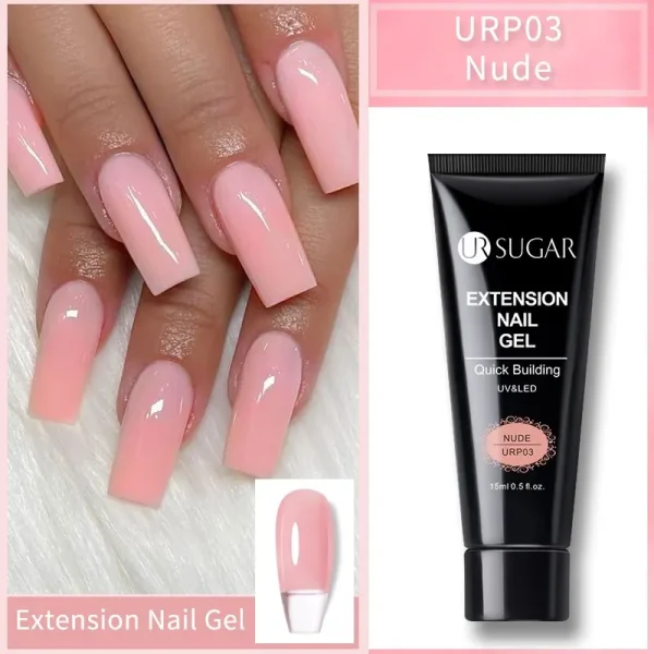 UR SUGAR 6Pcs/Set 15ml Nail Extension Gel Soak Off UV LED Acrylic Crystal White Clear Nude Gel Nail Polish UV Gel Polish - Image 3