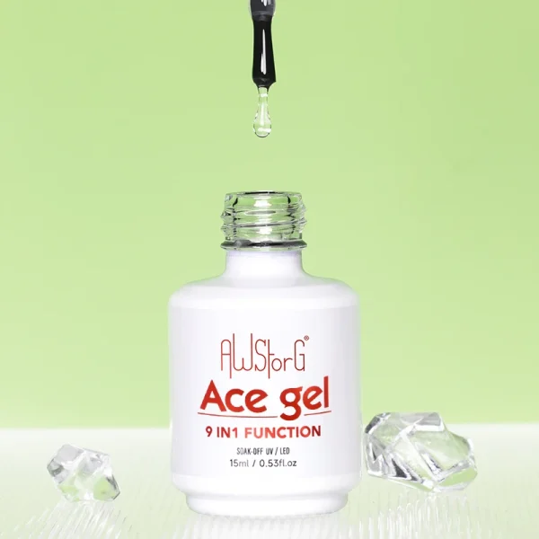 AWStorG 15ML Ace Gel 9-in-1 Nail Glue Gel Nail Polish Thickness Transparent Semi Permanent Function UV Gel Soak Off Nail Art - Image 6
