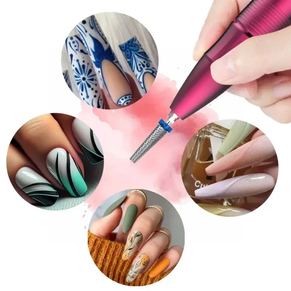 5 In 1 24mm Extra Long Tungsten Carbide Nail Drill Bits Safety Nail Salon Accessories, Efficient Removal Of Gel Polish Acrylic N - Image 5