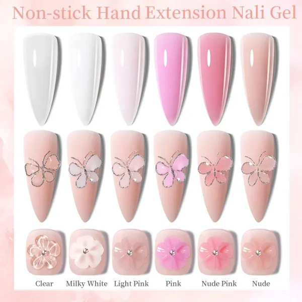 LILYCUTE 8ML Milky White Non-Stick Hand Extension Gel Nail Polish 3D Shaping/Sculpting/Carving UV/LED Gel Soak Off Quick Buildin - Image 4