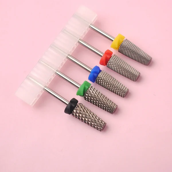5 in 1 Nail Drill Bits Tungsten Steel Cross Teeth Manicure File Nail Cutter Acrylic or Hard Gel Nail Polish Remove Drill Bit - Image 5