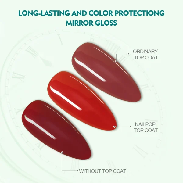 Nailpop 10ml Rubber Base Gel Top Coat Soak Off UV LED Gel Polish Nail Art Degisn Clear Long Lasting Varnish Nail Function Gel - Image 5