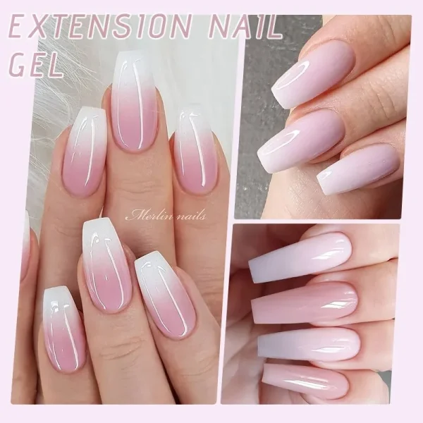 UR SUGAR 6Pcs/Set 15ml Nail Extension Gel Soak Off UV LED Acrylic Crystal White Clear Nude Gel Nail Polish UV Gel Polish - Image 5