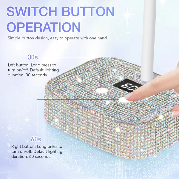 Wireless Nail Lamp LED UV Nail Dryer Rechargeable With Auto Sensor Touch Control Fast Drying Nail Light 360° Bendable Table Lamp - Image 4