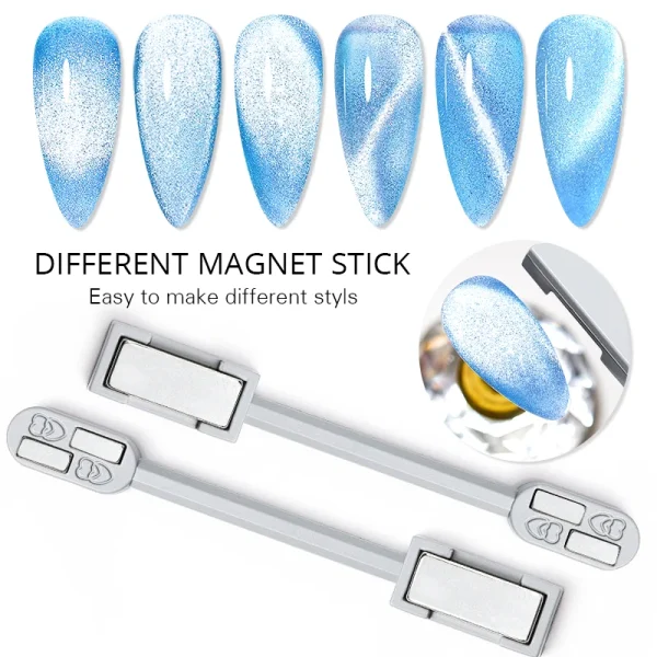 Nail Art Cat Magnetic Stick Board Dual-ended Strong 9D Effect For Magnetic UV Gel Nail Polish Round Square Shape Tool Manicure - Image 3