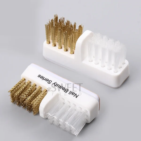 1pcs Electric Nail Grinding Head Cleaning Brush Portable Manicure Drills Bits Cleanser Dual Copper Wire Brush Clean Tools - Image 4