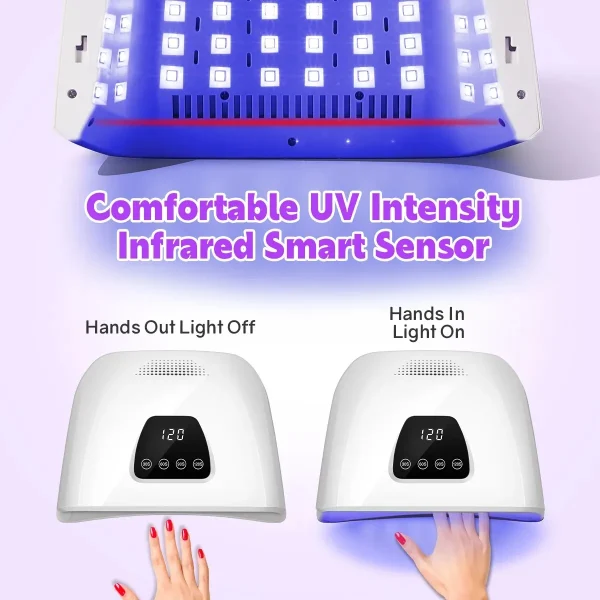 Professional Nail Drying Lamp for Manicure UV LED Nail Lamp For Gel Polish Dryer Machine With Auto Sensor Touch Screens - Image 4