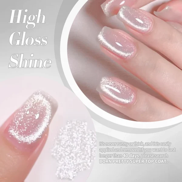 BORN PRETTY 10ml Water Light Cat Gel Ultra Shine Sparkling Glitter Semi Permanent Soak Off UV Gel Nail Art Varnish Manicure - Image 5