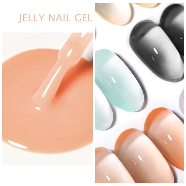 Mtssii 7ml Jelly Nude Gel Polish Translucent Pink Milky White Nail Gel Manicure UV LED Semi Permanent Soak Off Nail Polish - Image 4