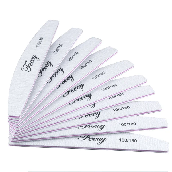 10Pcs/Lot Nail File Buffer Double Side Nail Files Buffer 80/100/150/180/240 Grit Limas Trimmer Lime Nail Art Ongle Manicure Tool - Image 2
