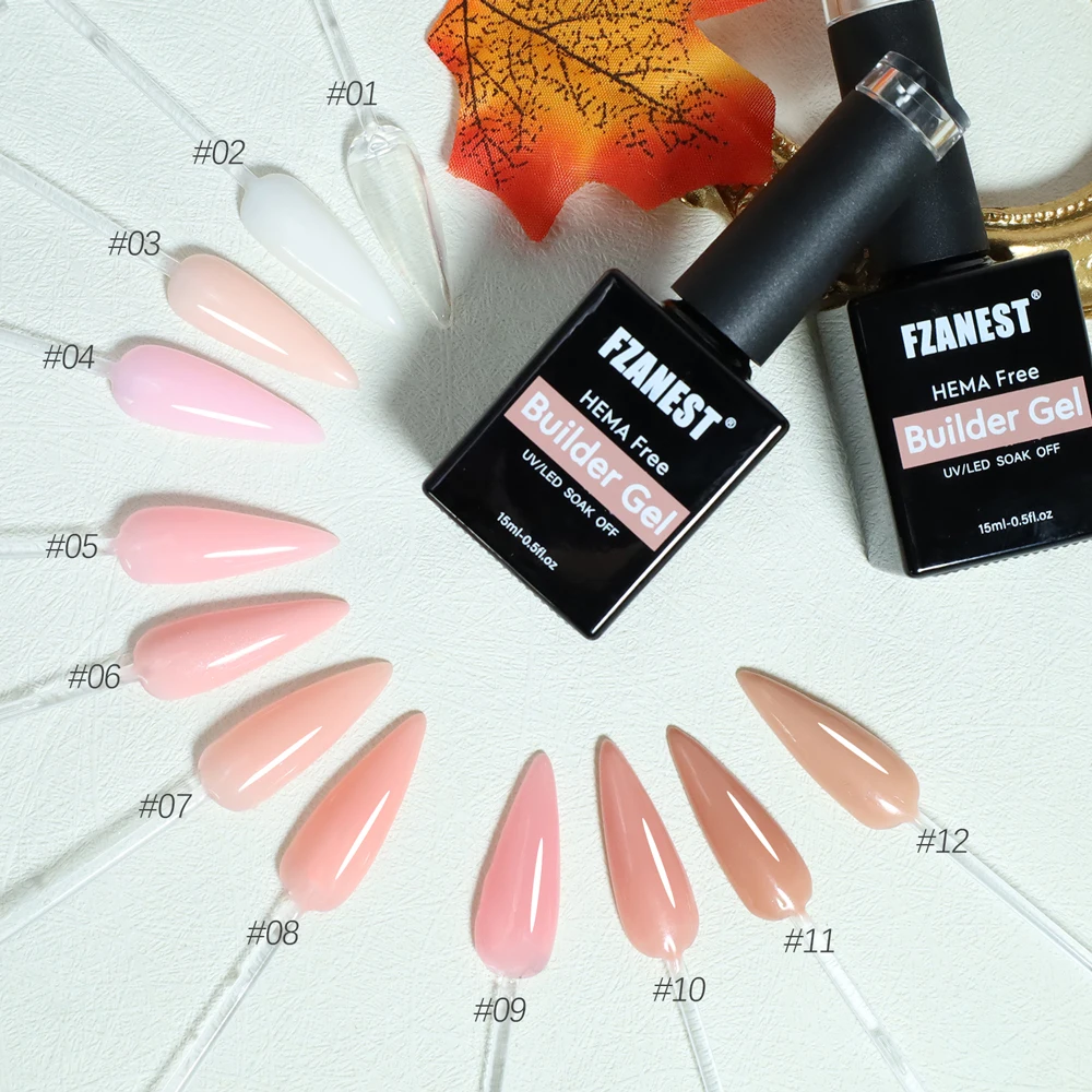 OEM Hema Free Builder Hard Gel Extension Thickening Nail Strengthener Brush on Gel Builder Bottle Soak Off UV Nail Art Design