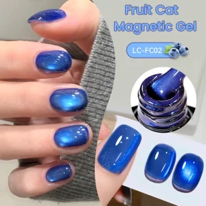 LILYCUTE 7ml Blueberry Colored Cat Magnetic Gel Nail Polish Summer Guava Fruit Honey Trap Soak Off UV Gel Varnish Nail Manicure