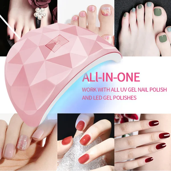 CNHIDS 54W 18 LED Drying Lamp Manicure UV Nail Dryer Curing Gel Nail Polish With USB Smart Timer Sun Light Nail Art Tools - Image 2
