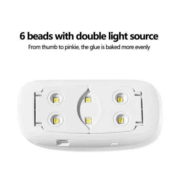 Foldable Nail Lamp 6w Uv Led Lamp For Nails Machine 6 Uv Leds Gel Nail Polish Dryer Lamp Manicure Tool Professional Equipme - Image 4