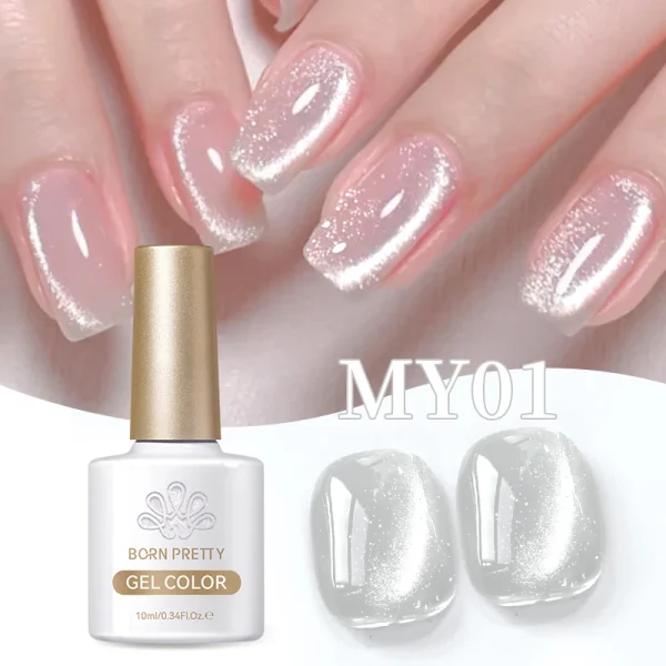 BORN PRETTY 10ml Water Light Cat Gel Ultra Shine Sparkling Glitter Semi Permanent Soak Off UV Gel Nail Art Varnish Manicure - Image 3