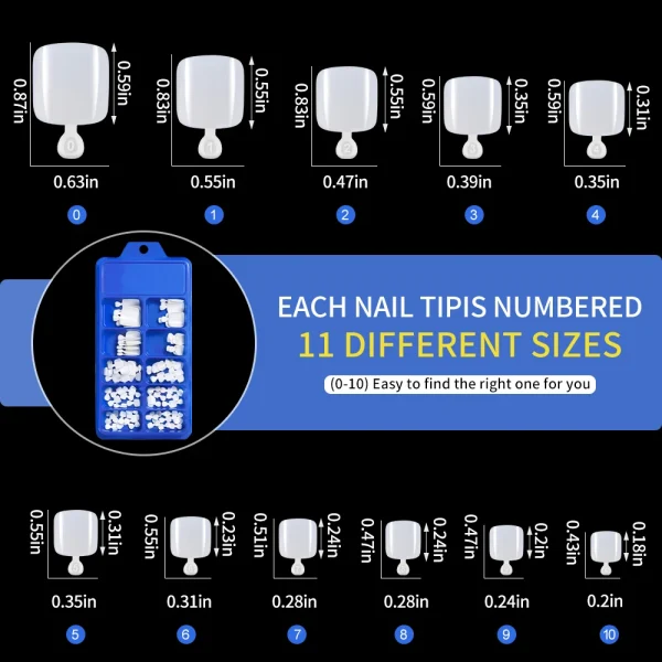100PCS Short Square False Toenail Tips Full Cover White Artificial Fake Toenail Acrylic Foot Nail Art Tip Press on Toe Extension - Image 5