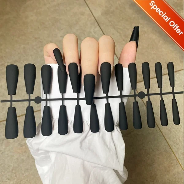 20/24Pcs Leopard Print Press On Nail Oval Head French Wearable False Nail Tips Solid Color Reusable Full Cover Fake Nails - Image 5