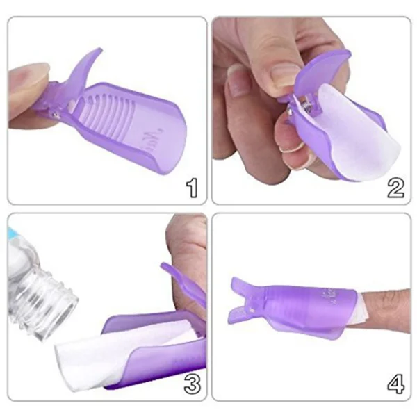 LULAA 10Pcs/16Pcs Plastic Nail Art Soak Off Cap Clip UV Gel Polish Remover Wrap Tool for Fingernail Removal Soak Off Clips - Image 3
