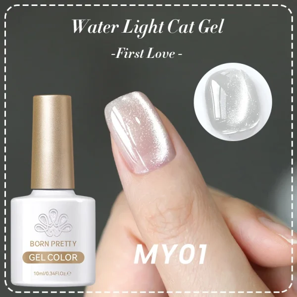 BORN PRETTY 10ml Water Light Cat Gel Ultra Shine Sparkling Glitter Semi Permanent Soak Off UV Gel Nail Art Varnish Manicure - Image 4