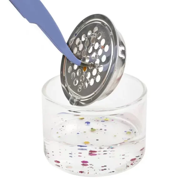 Nail Wash Pen Cup New Technology Glass Crystal Cup Stainless Steel Mesh Filter Cup Sequin Phototherapy Brush Tool - Image 4