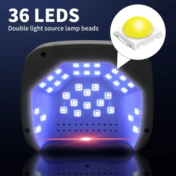 Professional Rechargeable Nail UV LED Lamp Dryer HD Display Smart Wireless Nail Drying Lamp for Fast Dry Curing All Polish Gel - Image 2