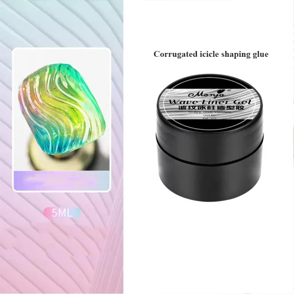 5ml 3D Clear Nail Gel and Nail Art Mirror Powder Create metallic three-dimensional nail art 3D Painting Gel - Image 2