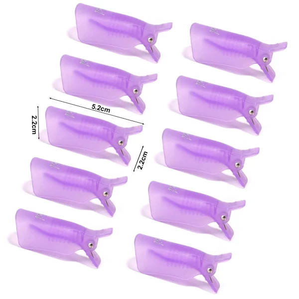 LULAA 10Pcs/16Pcs Plastic Nail Art Soak Off Cap Clip UV Gel Polish Remover Wrap Tool for Fingernail Removal Soak Off Clips - Image 6