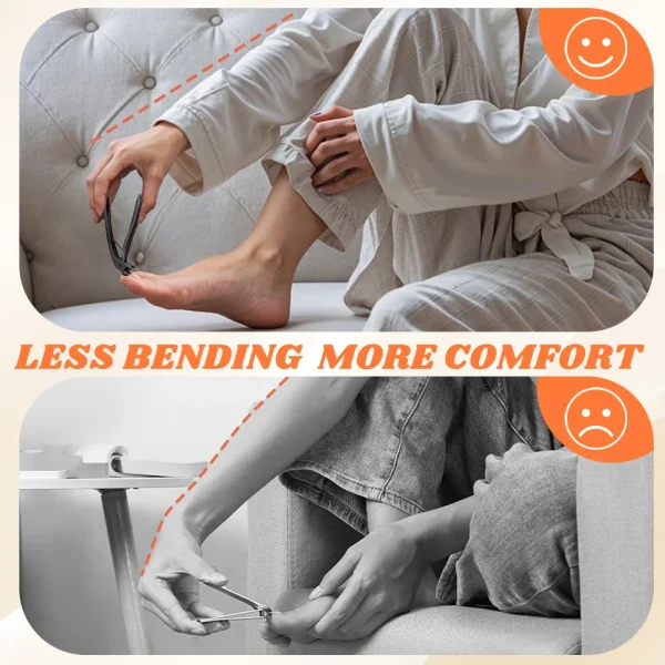Nail Clippers Angled Head Thick Toe Nail Clippers with Catcher Large Wide Jaw Sharp No Splash fingernail Clipper Nail Cutter - Image 3