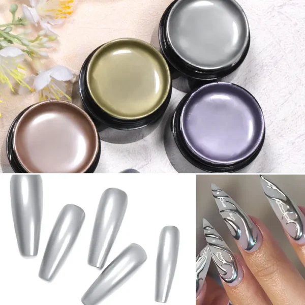 Mtssii 8ml Metallic Painting Nail Gel Polish Gold Silver Creative Elastic Nail Gel for PaintingDrawing Magic Mirror Gel Varnish - Image 5