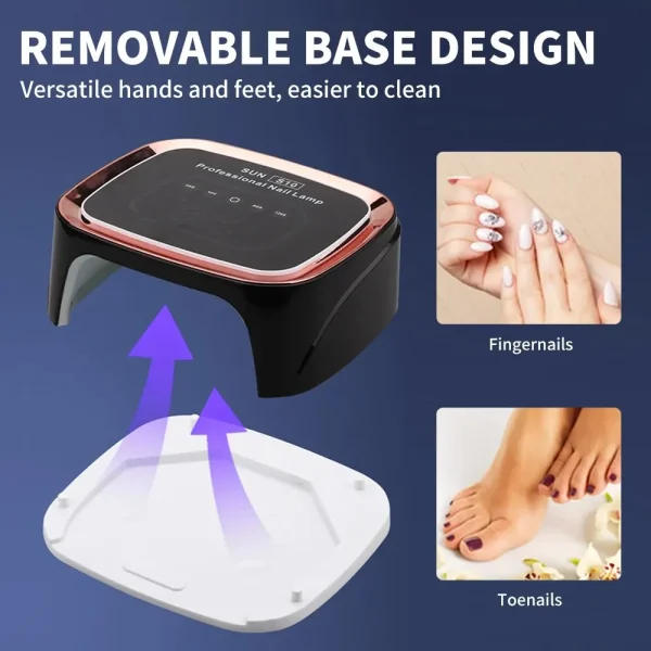 Professional Rechargeable Nail UV LED Lamp Dryer HD Display Smart Wireless Nail Drying Lamp for Fast Dry Curing All Polish Gel - Image 3