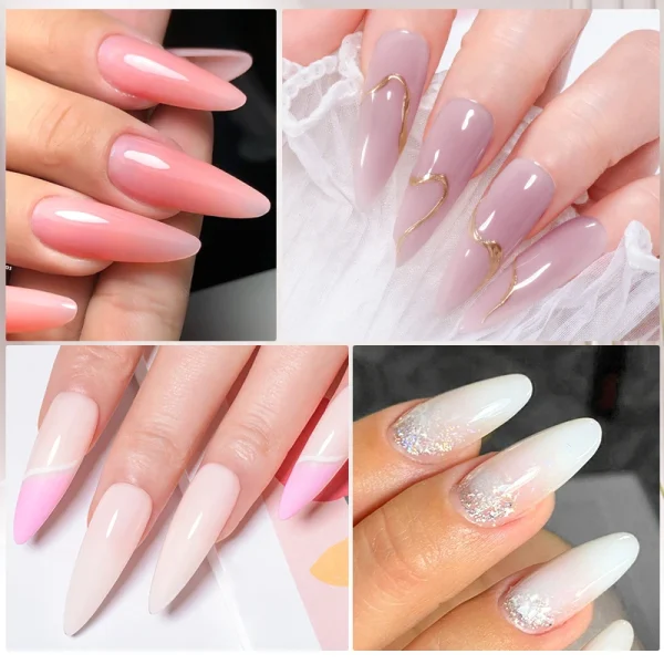 Mtssii 7ml Milky White Quick Extension Gel Nail Polish Nude Construct Hard Gel Semi Permanent Acrylic Extension Nail Art Varnish - Image 4