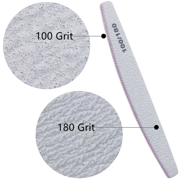 5Pcs/Lot Nail File Mix Color Limas 80/100 Grit Professional Sandpaper Cuticle Remover Buffer Files Manicure Tool Set - Image 6