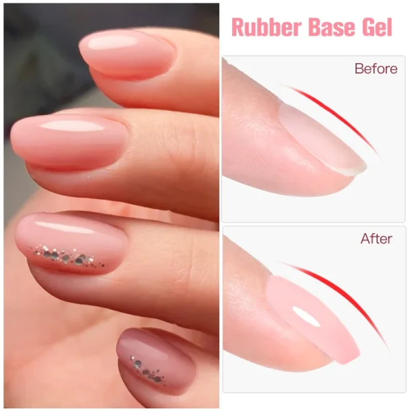7ml Milky White Jelly Rubber Base Gel Nail Polish Nude Pink Long-Lasting Soak Off UV LED Gel Polish for Nail Art Manicure Vernis - Image 3